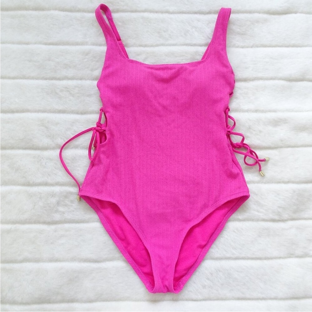 Social Standard By Sanctuary, One Piece Bathing Suit, Pink, Medium